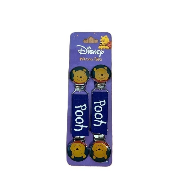Vintage Winnie the Pooh Mitten Clips Baby 90s NEW Glove Disney - Picture 1 of 3
